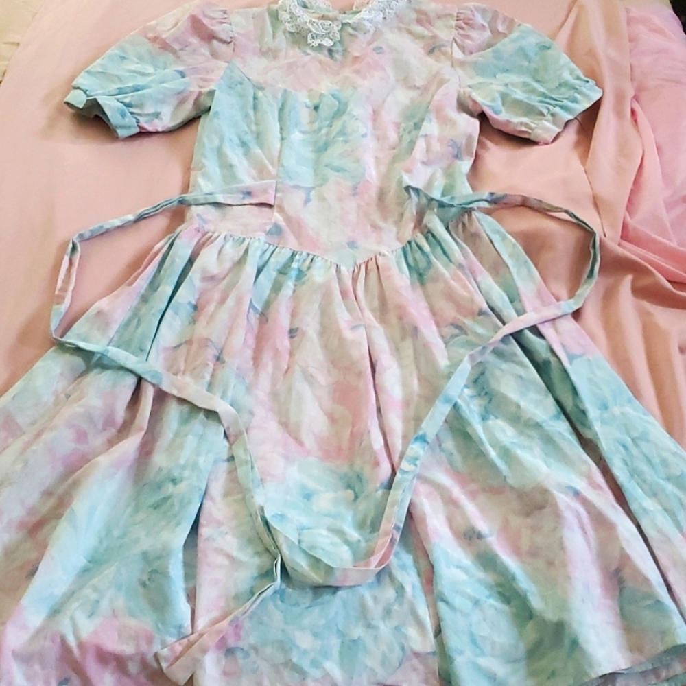 Pink and Light Blue Dress